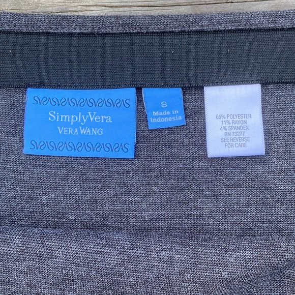 SimplyVera Vera Wang charcoal Gray stretch skirt - Picture 4 of 7
